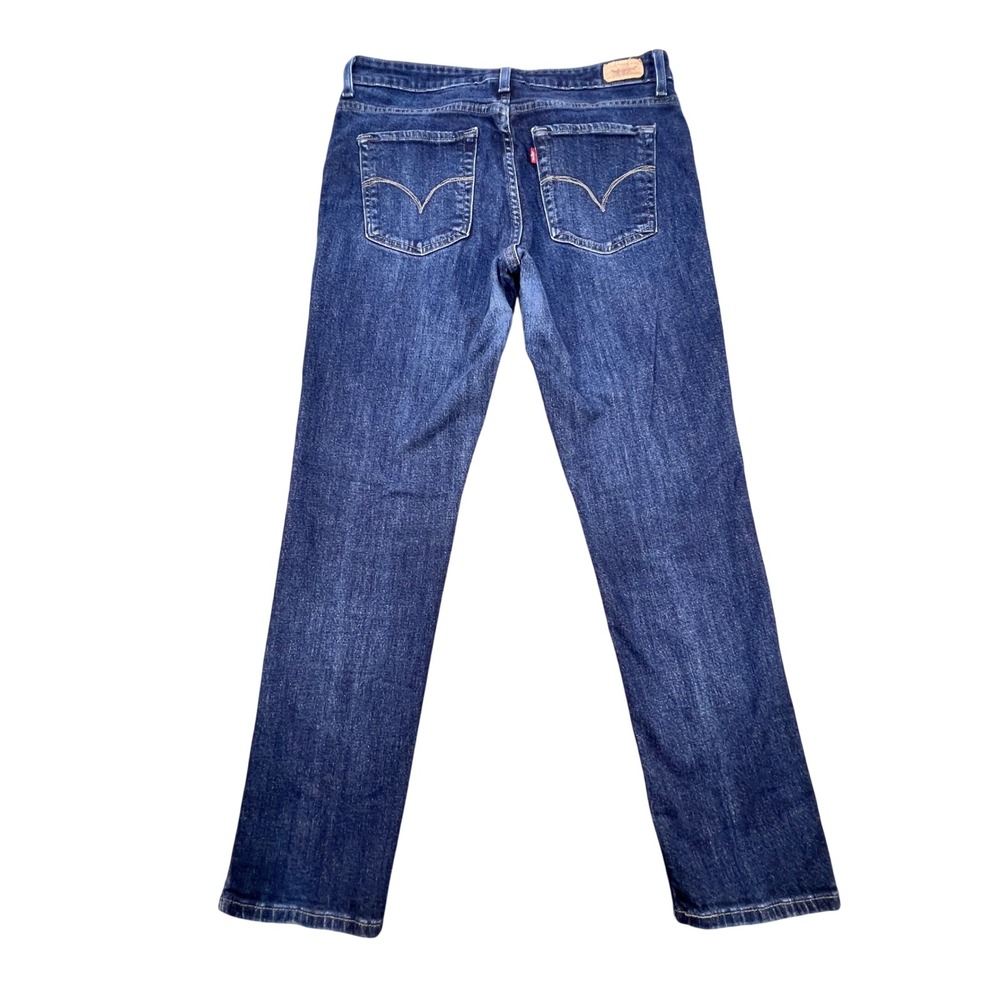 Levi's Dark Wash Mid Rise Skinny Jeans Womens 12M Blue Denim Stretch - Picture 2 of 12